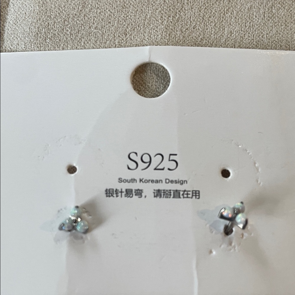 Silver S.925 Flower Earrings